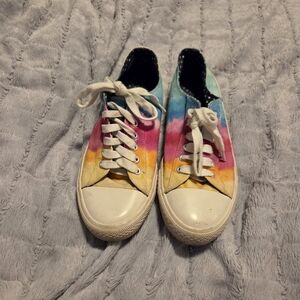 🔴2 For $10 🌈Falls Creek Multicolor Tie-Dye Sneakers🌈